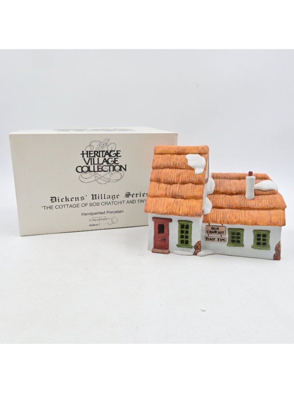 Dept 56 Dickens Heritage Village Bob Cratchit & Tiny Tim Cottage 1986 Boxed